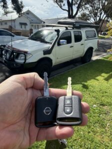 2013 Nissan Navara, remote key, Keilor East — car key replaced on site by Budget Auto Keys
