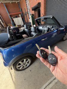 2004 Mini Cooper Chili, remote key, Brunswick — car key replaced on site by Budget Auto Keys